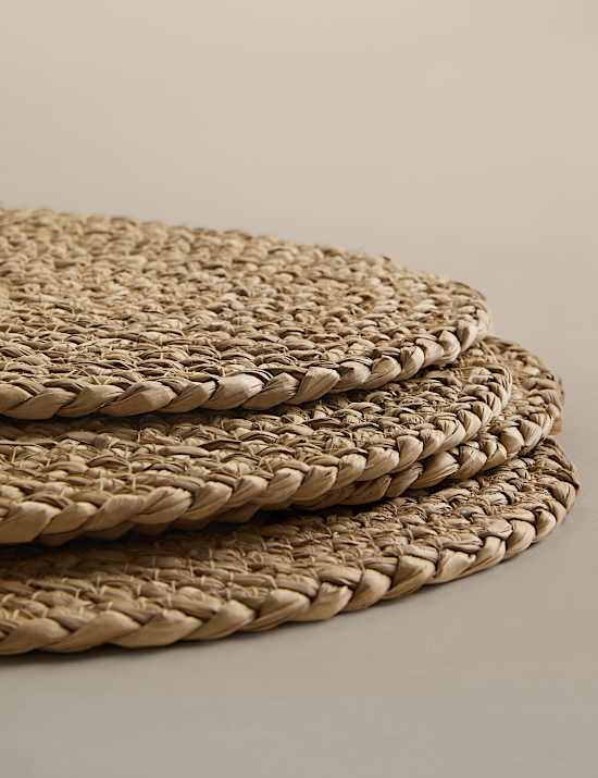 Set of 4 Seagrass Oval Placemats