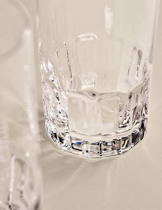 Set of 4 Textured Hi Ball Glasses