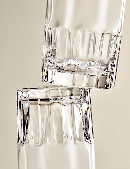 Set of 4 Textured Hi Ball Glasses