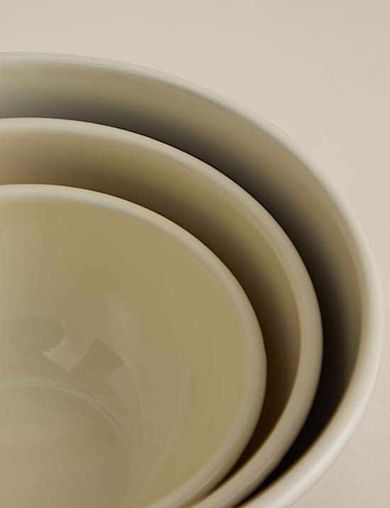 Set of 3 Enamel Nesting Mixing Bowls