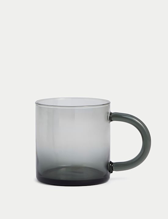 Tube Handle Glass Mug