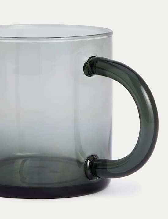 Tube Handle Glass Mug
