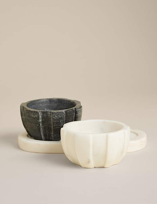 Marble Textured Pinch Pots & Tray