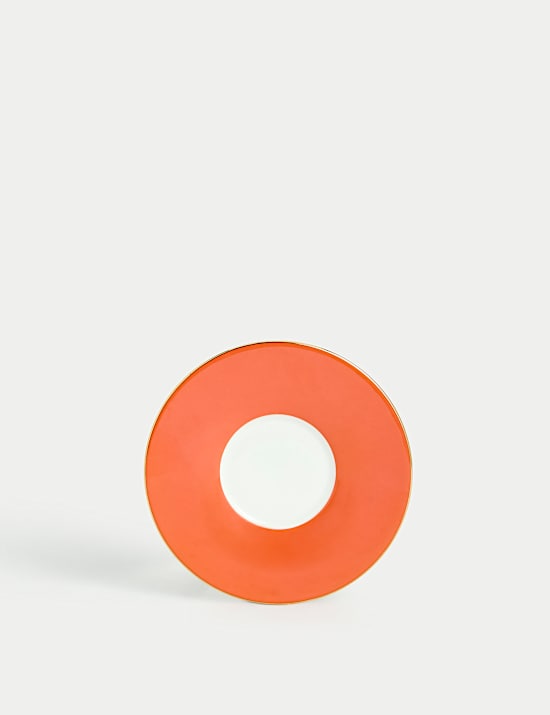 כוס אספרסו וצלוחית מחרסינת עצם