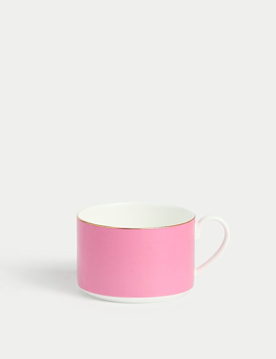 Taza y platillo de porcelana fina