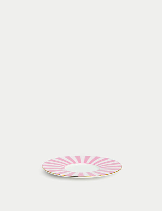 Bone China Striped Espresso Cup & Saucer