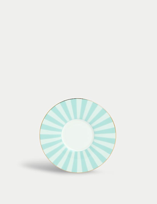 Bone China Striped Espresso Cup & Saucer