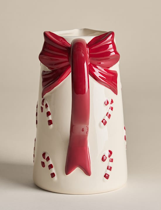 Candy Cane Bow Jug