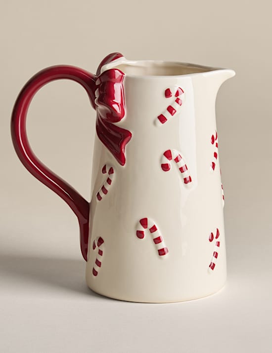 Candy Cane Bow Jug