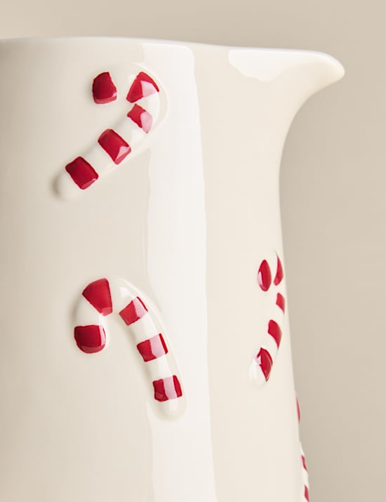 Candy Cane Bow Jug