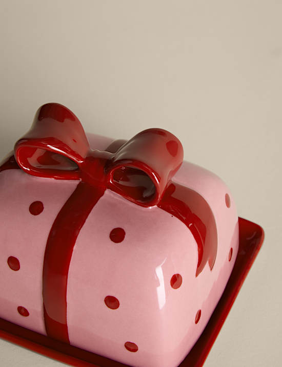 Spotty Bow Butter Dish