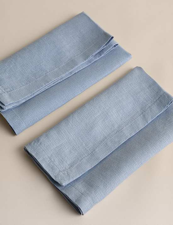 Set of 2 Pure Linen Napkins