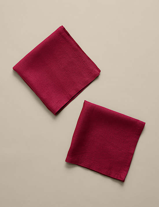 2er-Pack Servietten aus reinem Leinen