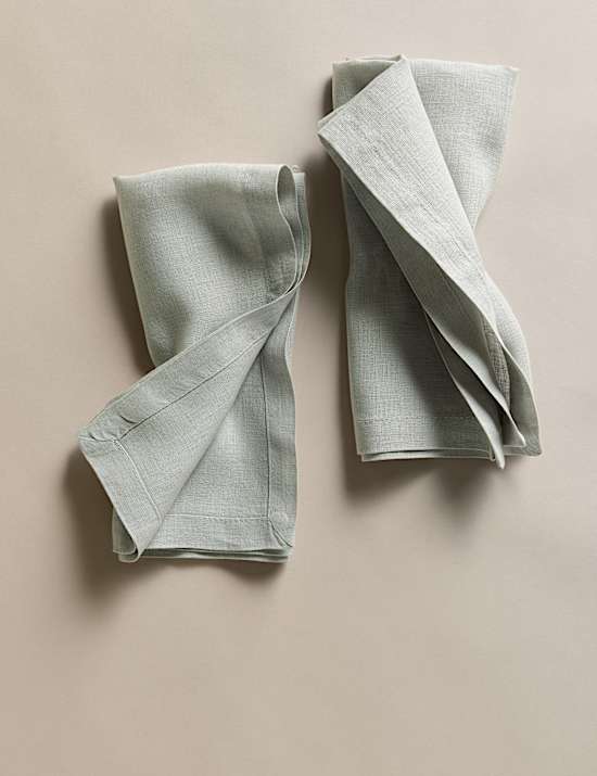 Set of 2 Pure Linen Napkins