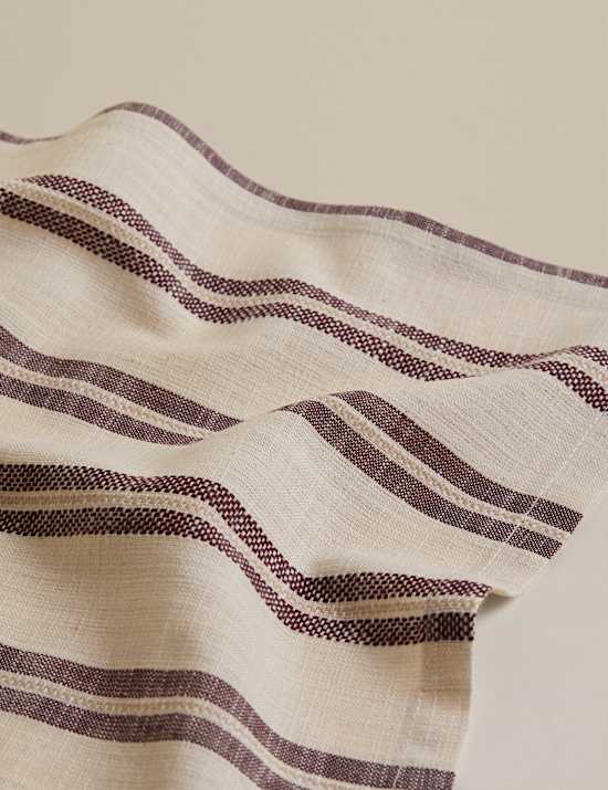 Set of 4 Cotton Rich Striped Napkins