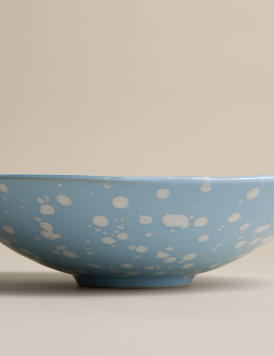 Saladier de service &agrave; motif &eacute;claboussures de peinture