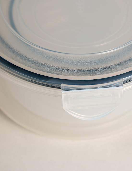 Lot de 3 bo&icirc;tes de rangement rondes &agrave; clips