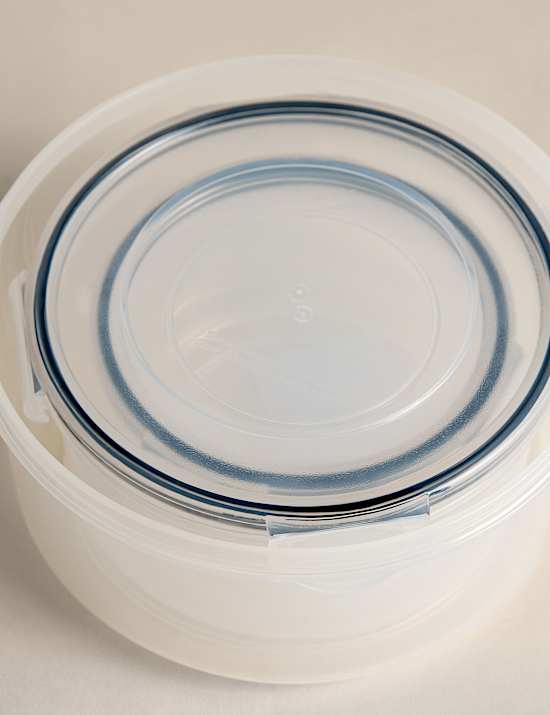 Lot de 3 bo&icirc;tes de rangement rondes &agrave; clips