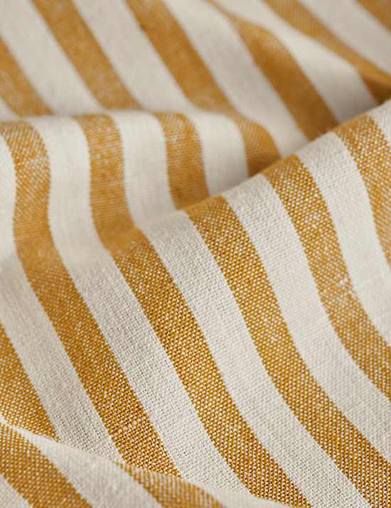 Cotton with Linen Striped Tablecloth