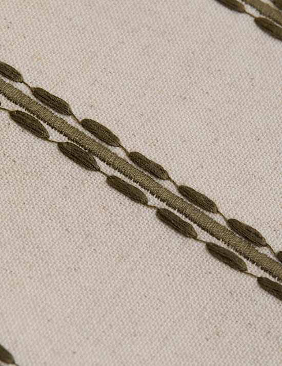 Cotton Rich Striped Table Runner with Linen