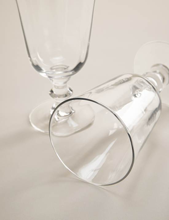 Set of 4 Soda Optic Wine Glasses