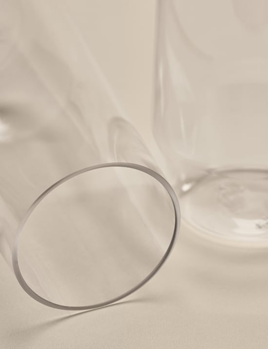 Set of 4 Angular Picnic Hi Ball Glasses