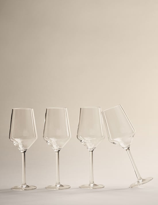 Set of 4 Angular Picnic Wine Glasses