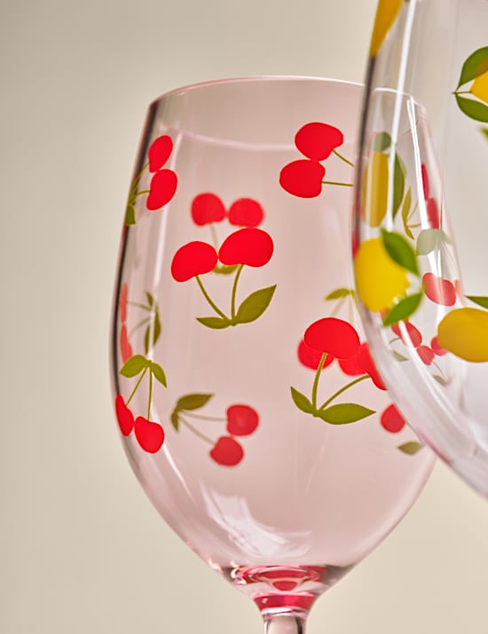 Set of 4 Summer Brights Picnic Wine Glasses