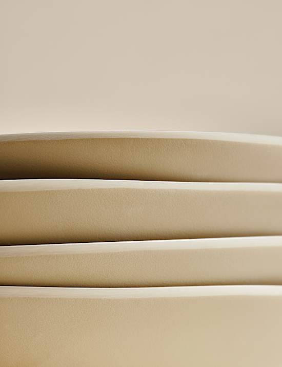 Set of 4 Linen Reactive Picnic Pasta Bowls