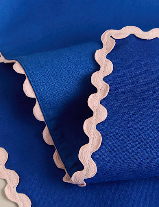 Cotton with Linen Ric Rac Table Runner