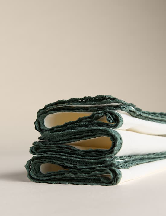 Lot de 4 serviettes de table 100 % coton