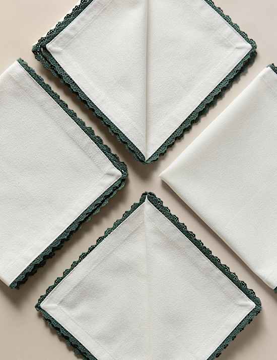 Set of 4 Pure Cotton Napkins