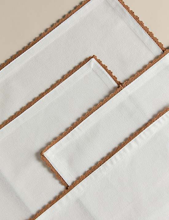 Lot de 4 serviettes de table 100 % coton