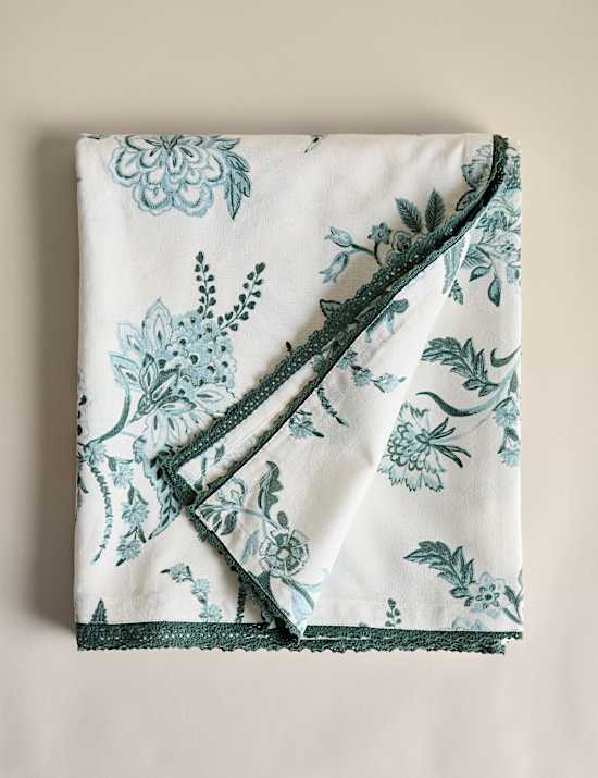 Pure Cotton Chintz Floral Tablecloth
