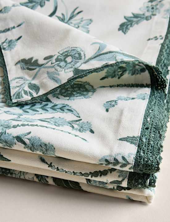 Pure Cotton Chintz Floral Tablecloth