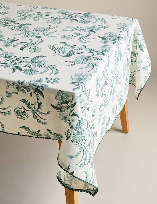 Pure Cotton Chintz Floral Tablecloth