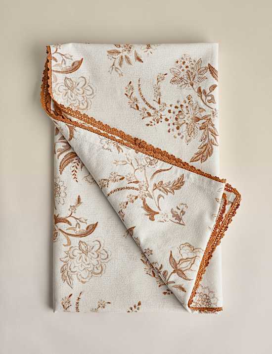Pure Cotton Chintz Floral Tablecloth