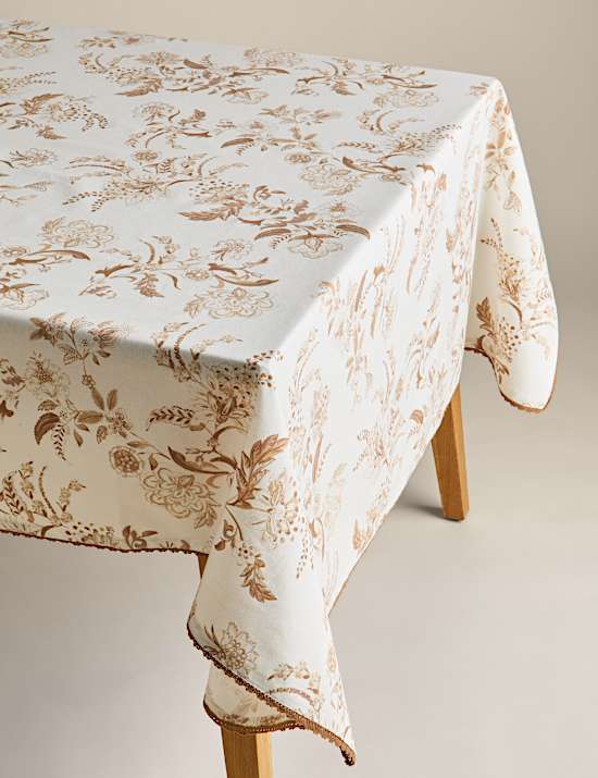 Pure Cotton Chintz Floral Tablecloth