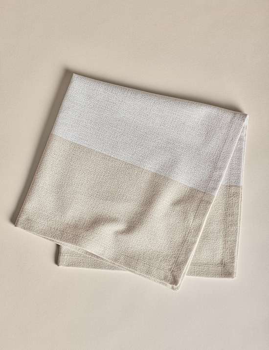 Set of 4 Woven Banded Napkins