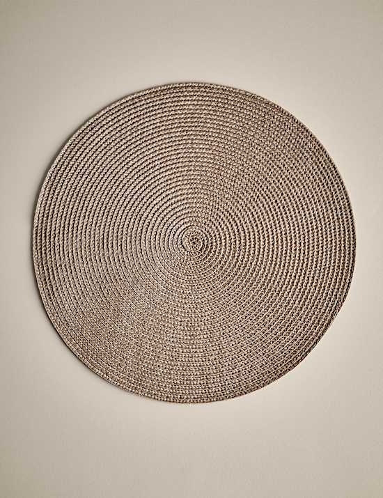 Lot de 4 sets de table tissés ronds