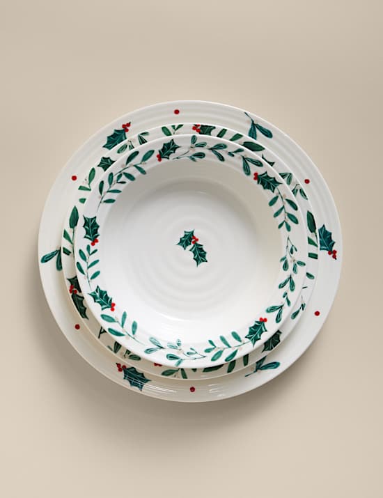 12 Piece Winter Berry Dinner Set