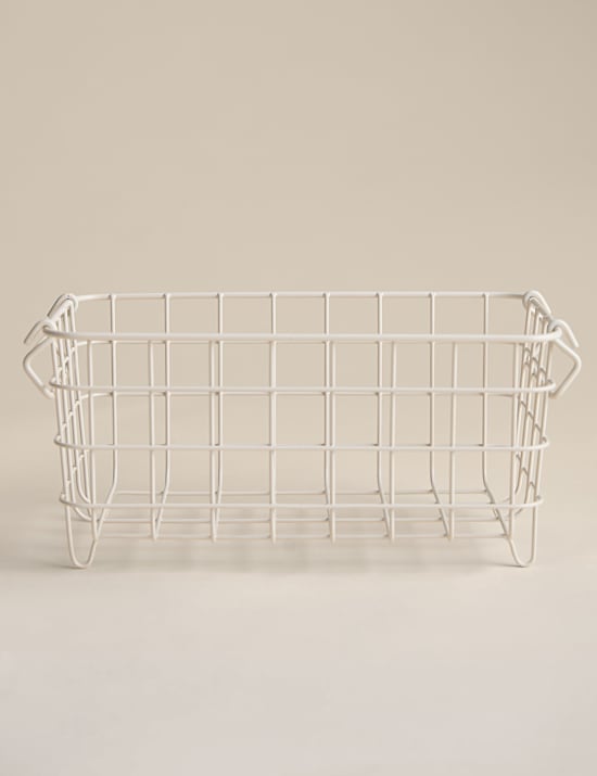 Petit panier de rangement empilable en fil de fer