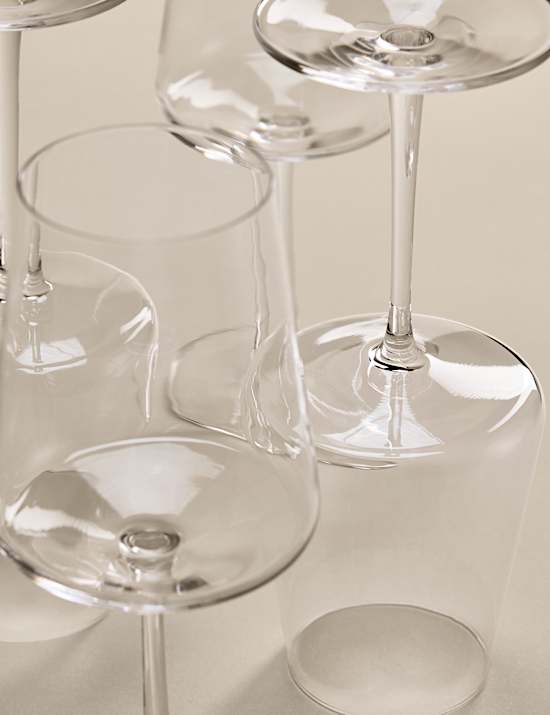 Set of 6 Modern White Wine Glasses
