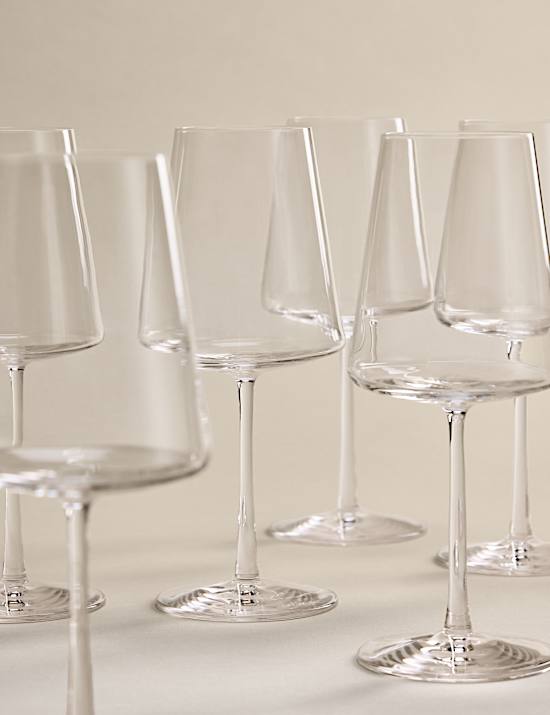 Set of 6 Modern Red Wine Glasses