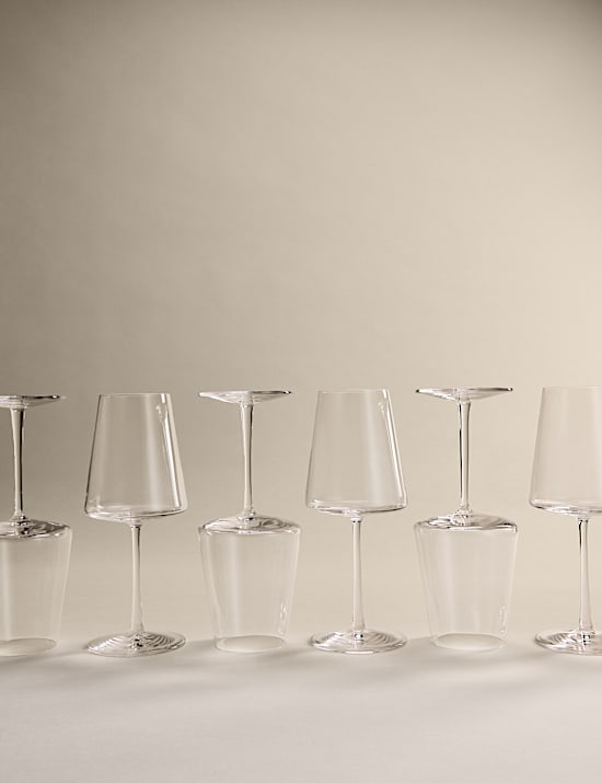 Set of 6 Modern Red Wine Glasses