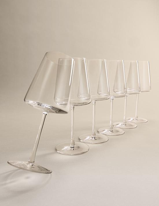 Set of 6 Modern Bordeaux Wine Glasses