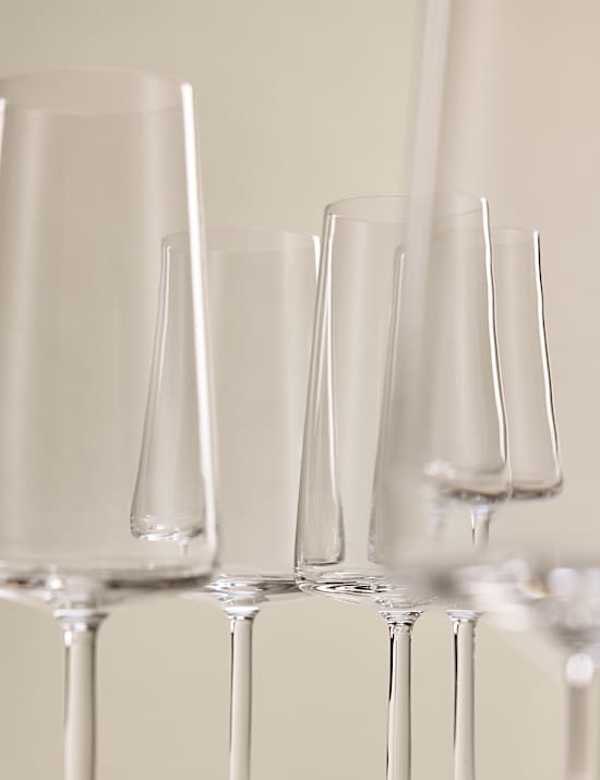 Set of 6 Modern Champagne Flutes