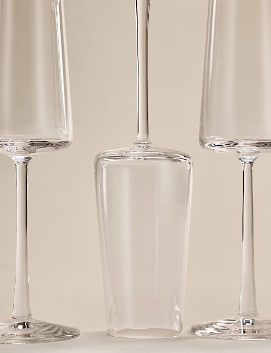 Set of 6 Modern Champagne Flutes