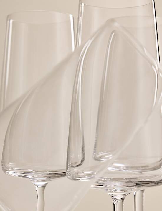 Set of 6 Modern Champagne Flutes