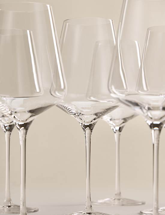 Set of 6 Classic Bordeaux Wine Glasses